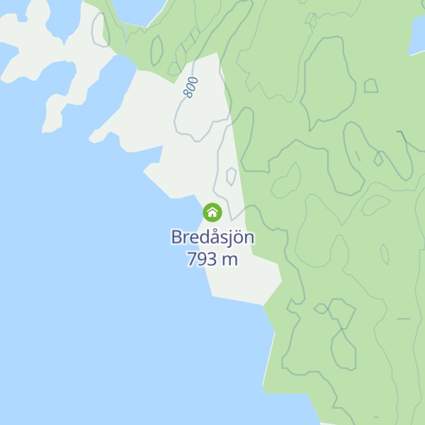 Map of Bredåsjön