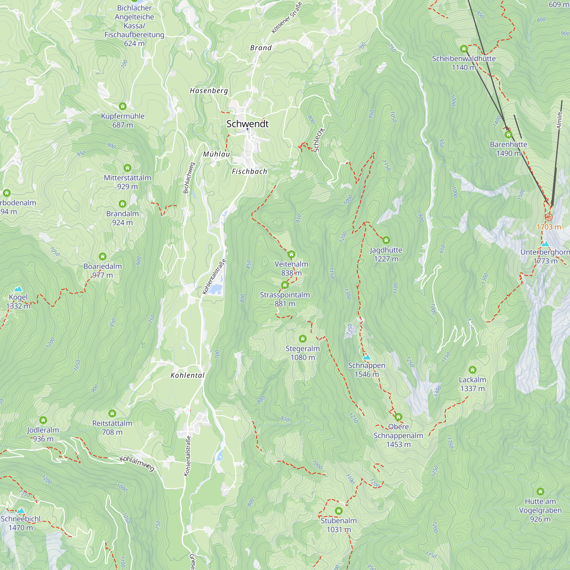 Strasspointalm map