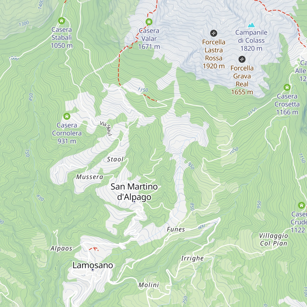 Casera Pian Grand map