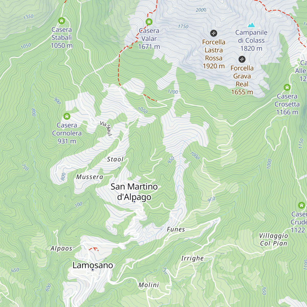Casera Pian Grand map