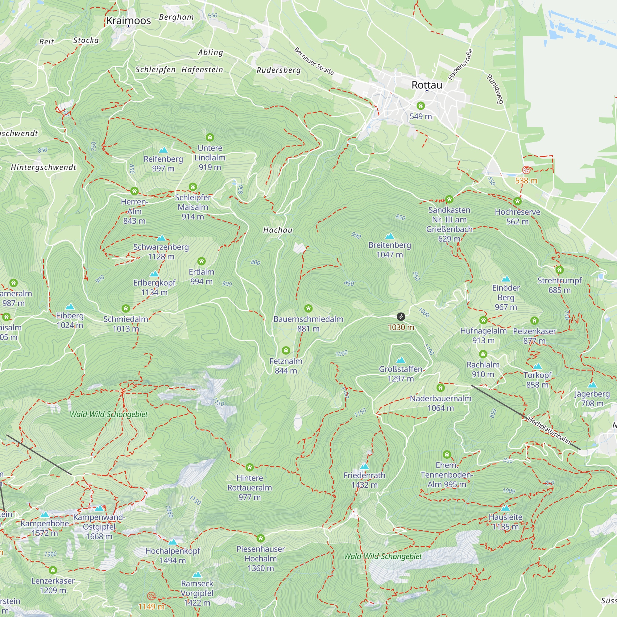 Bauernschmiedalm map