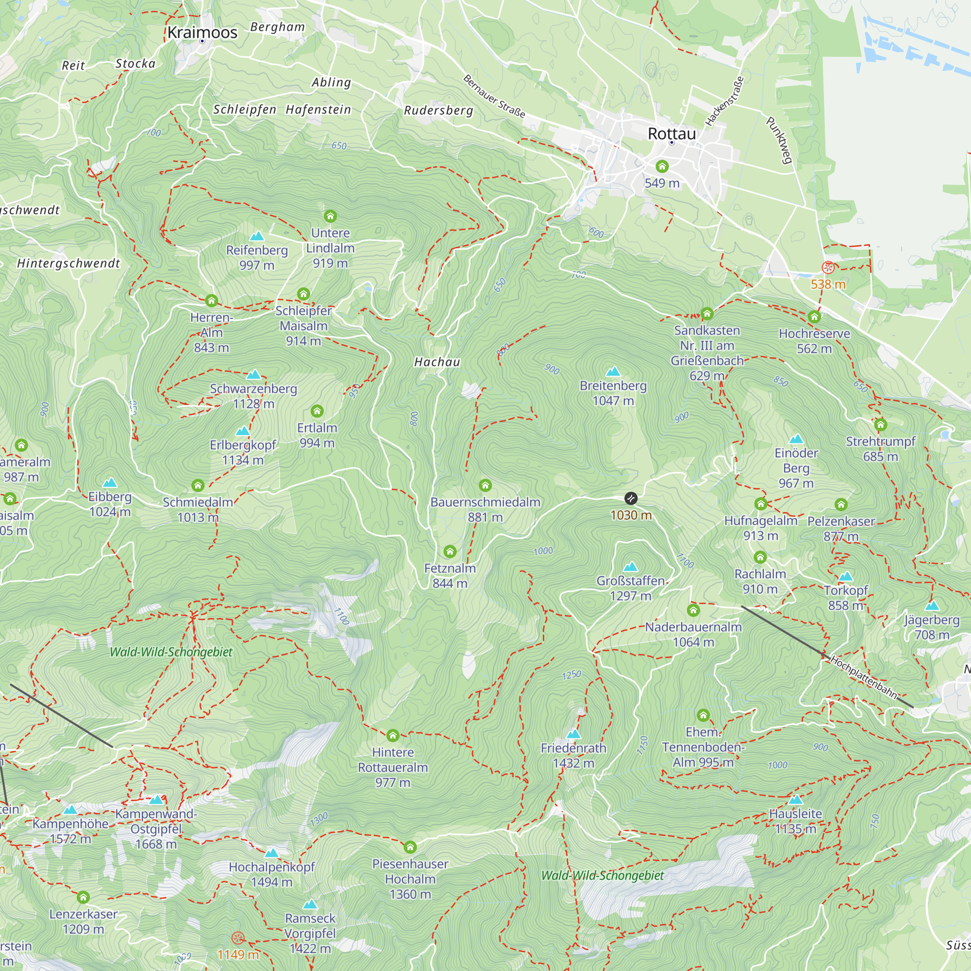 Bauernschmiedalm map