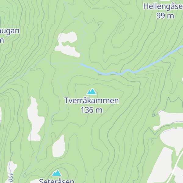 Map of Tverråkammen