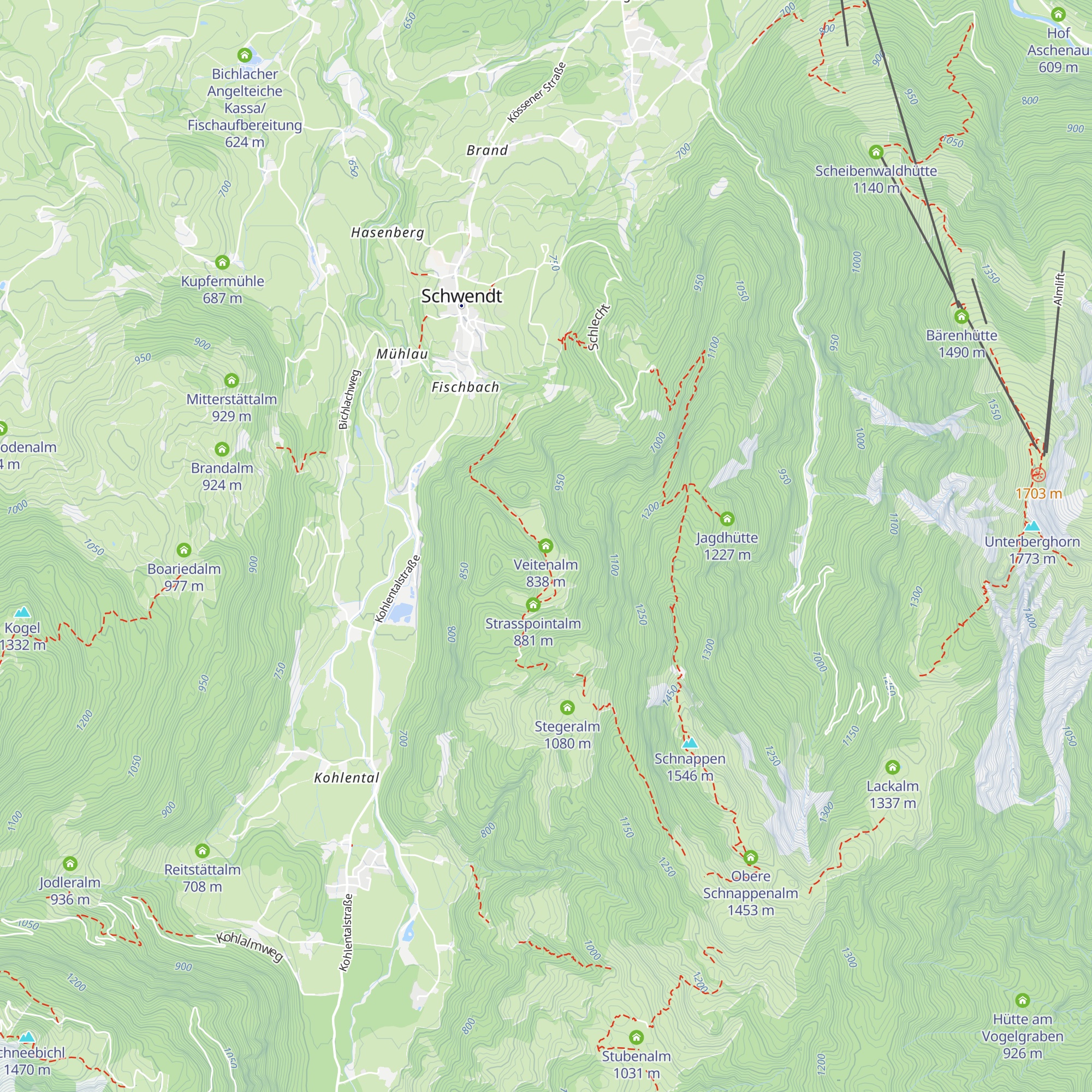 Veitenalm map