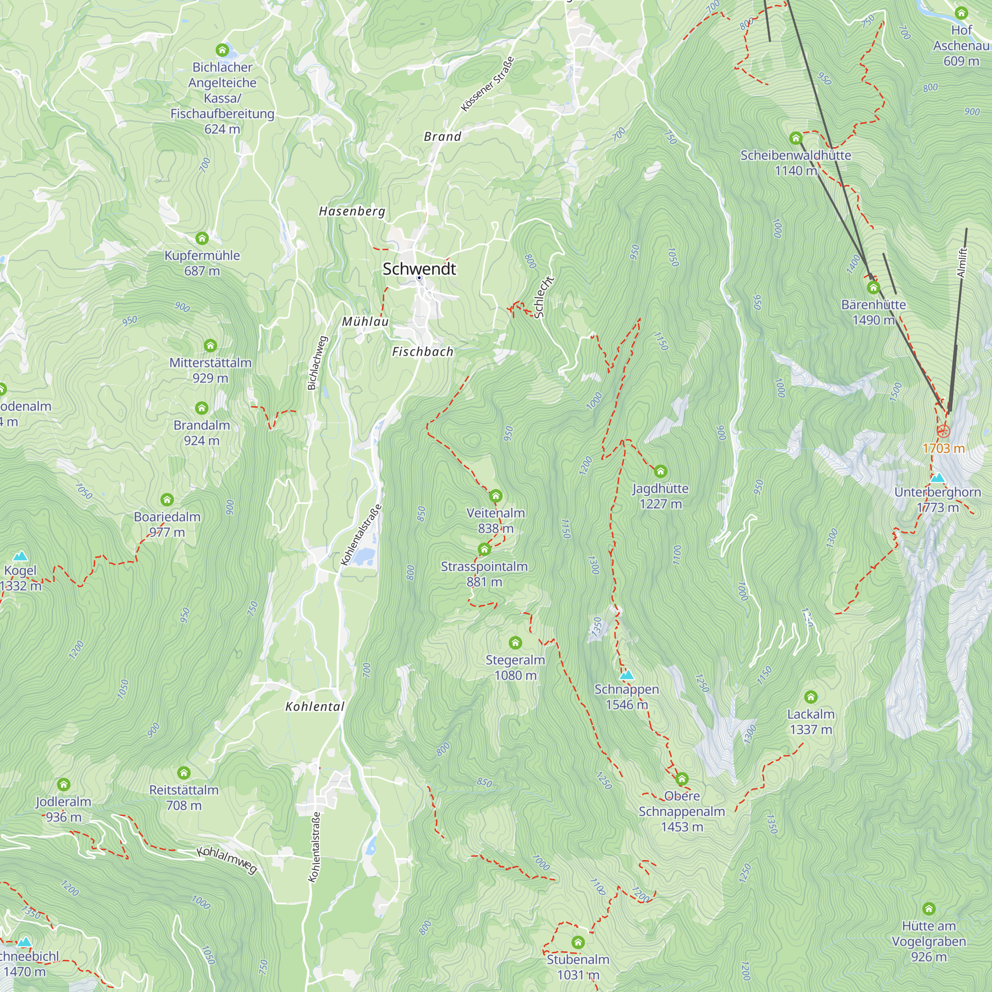 Veitenalm map