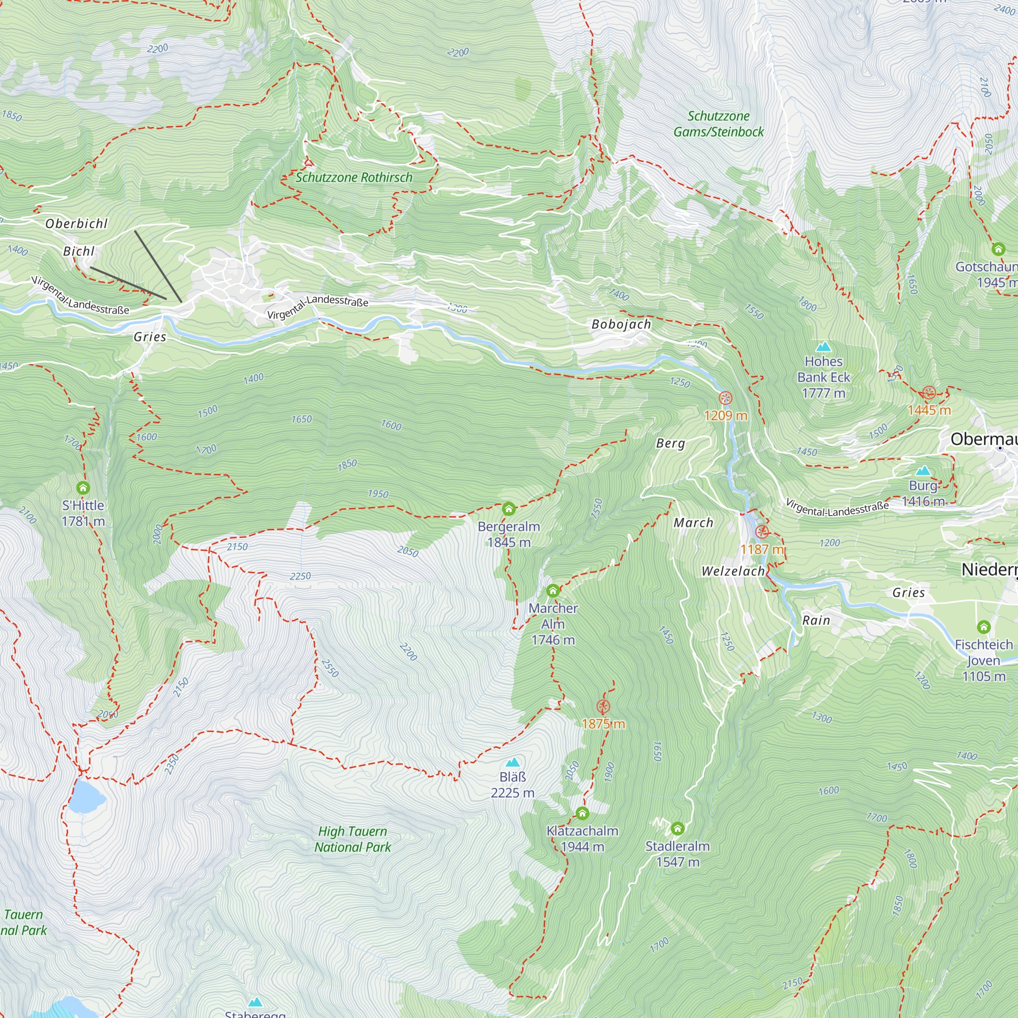 Bergeralm map