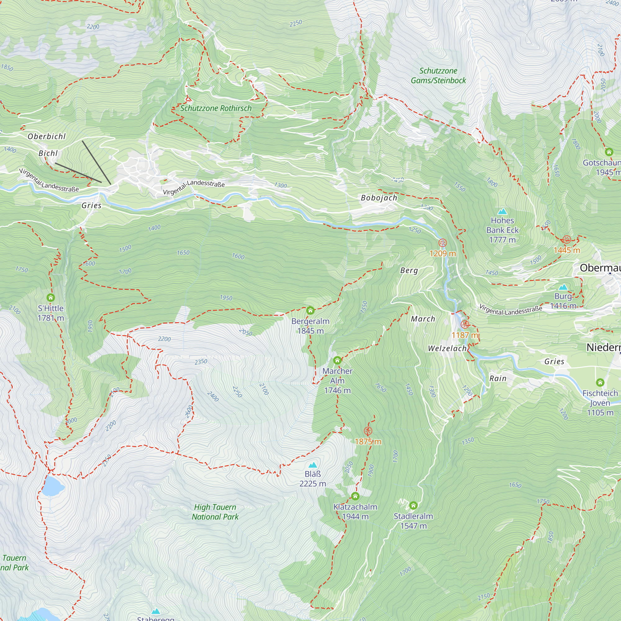 Bergeralm map