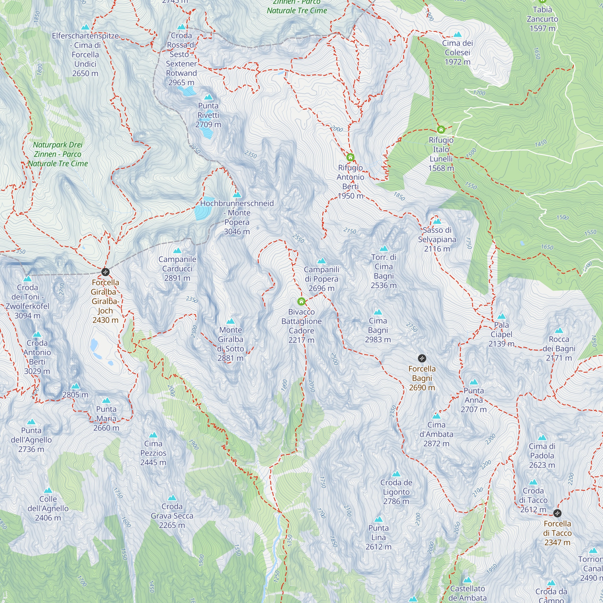 Bivacco Battaglione Cadore map
