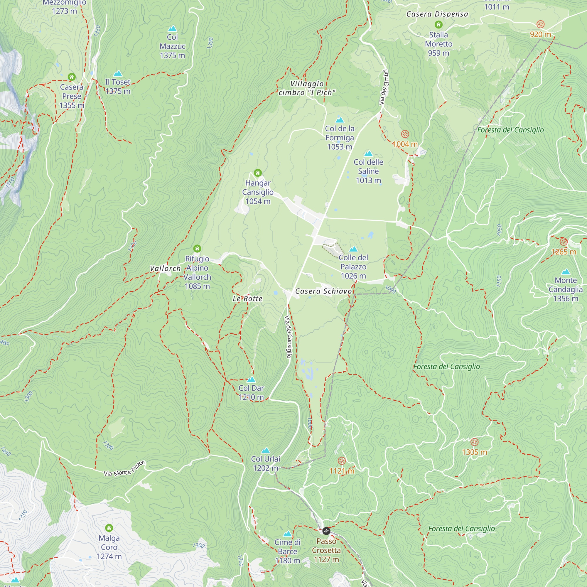 Capanna Genziana map