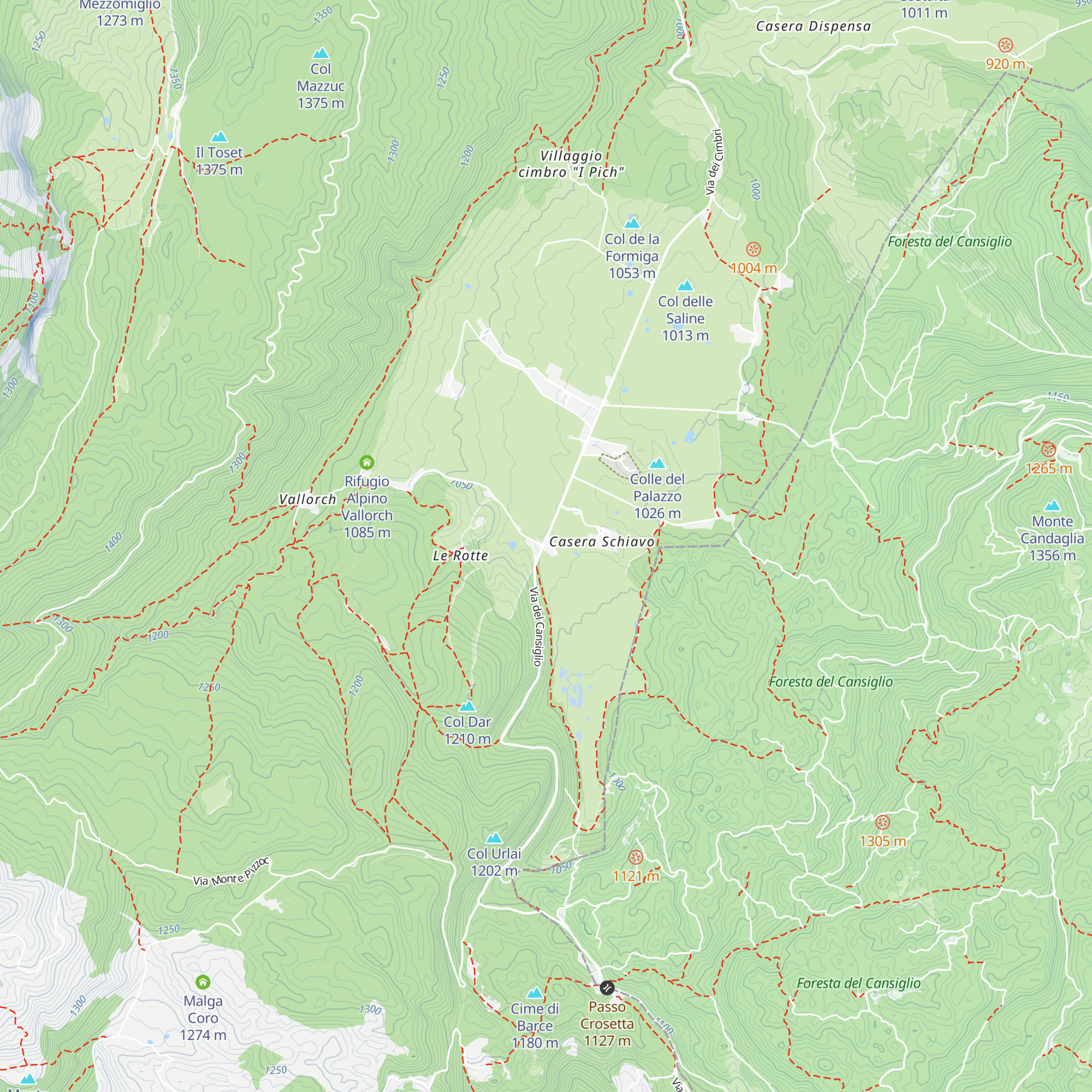 Capanna Genziana map