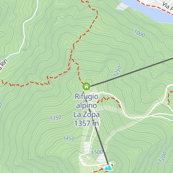 Map of Rifugio alpino La Zopa