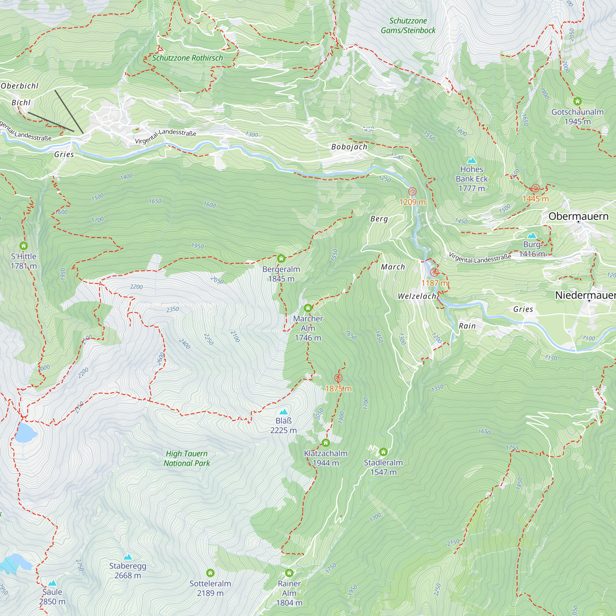 Marcher Alm map