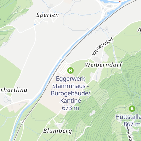 Map of Eggerwerk Stammhaus - Bürogebäude/Kantine