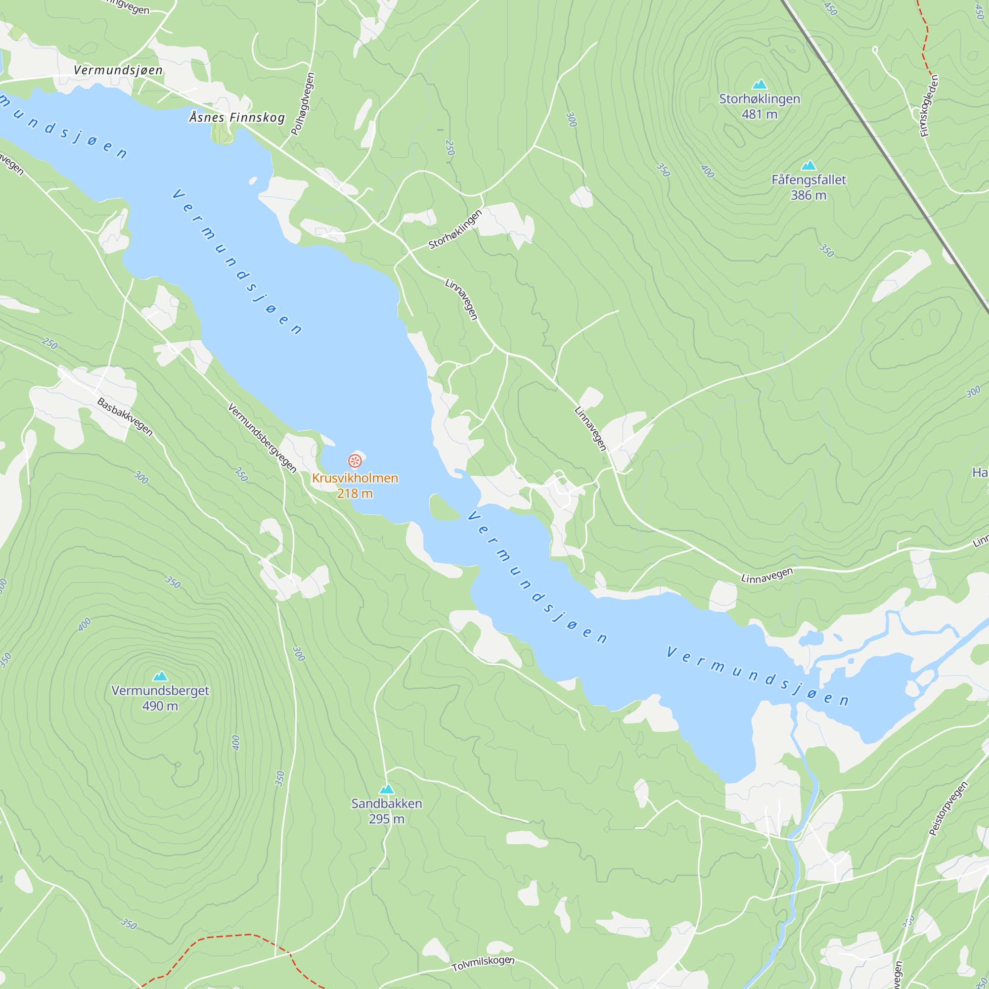 Sjøli camping map