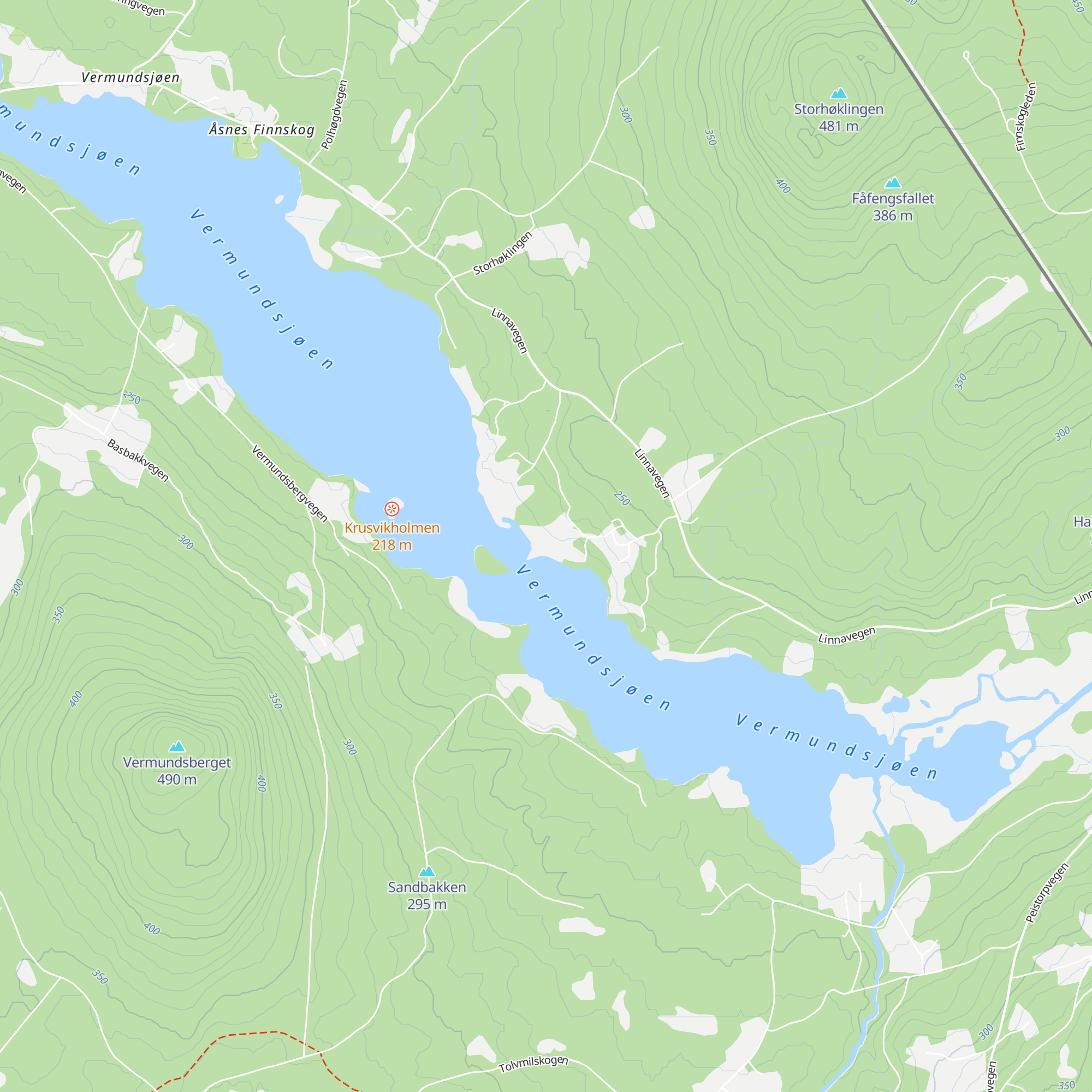 Sjøli camping map