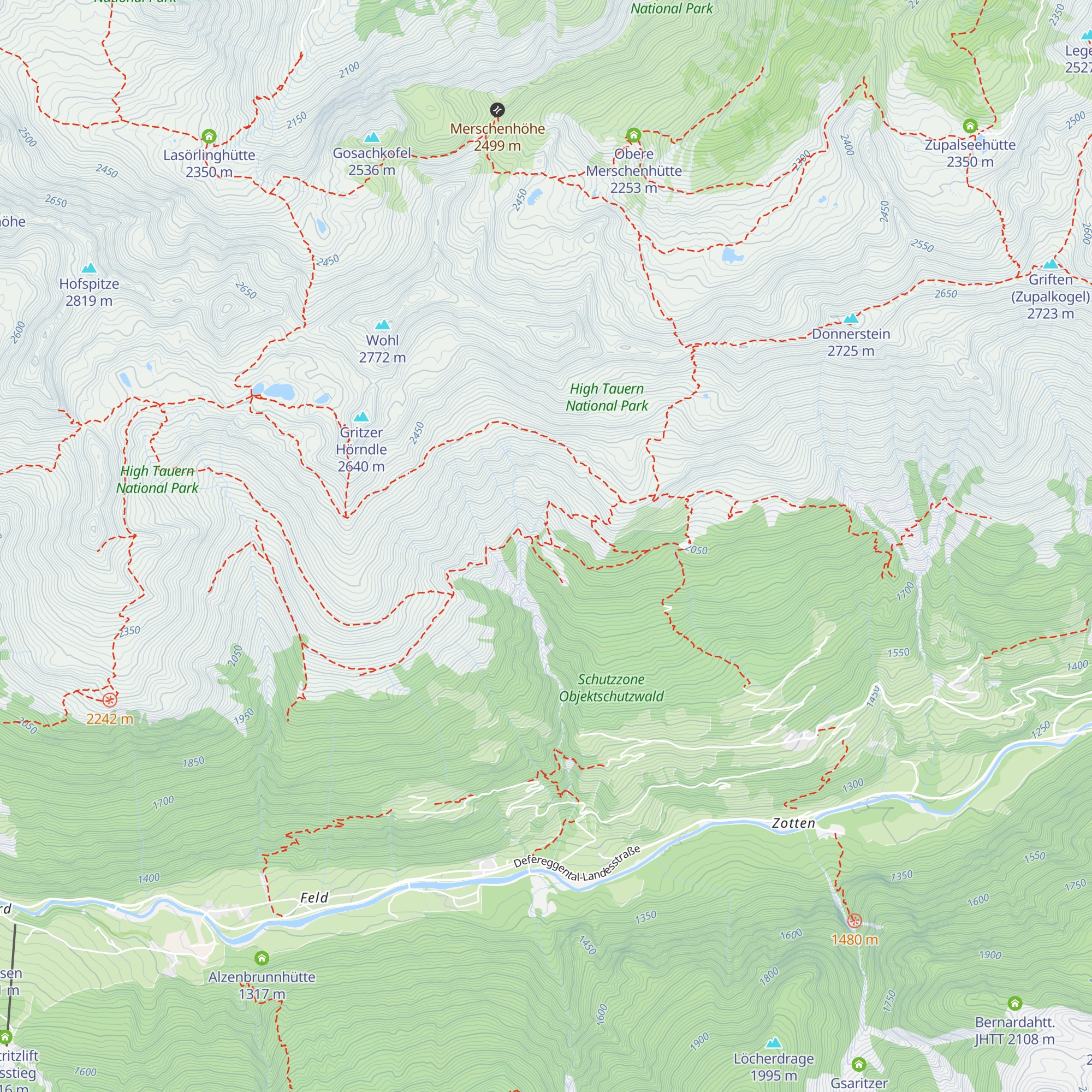 Gritzer Alm map