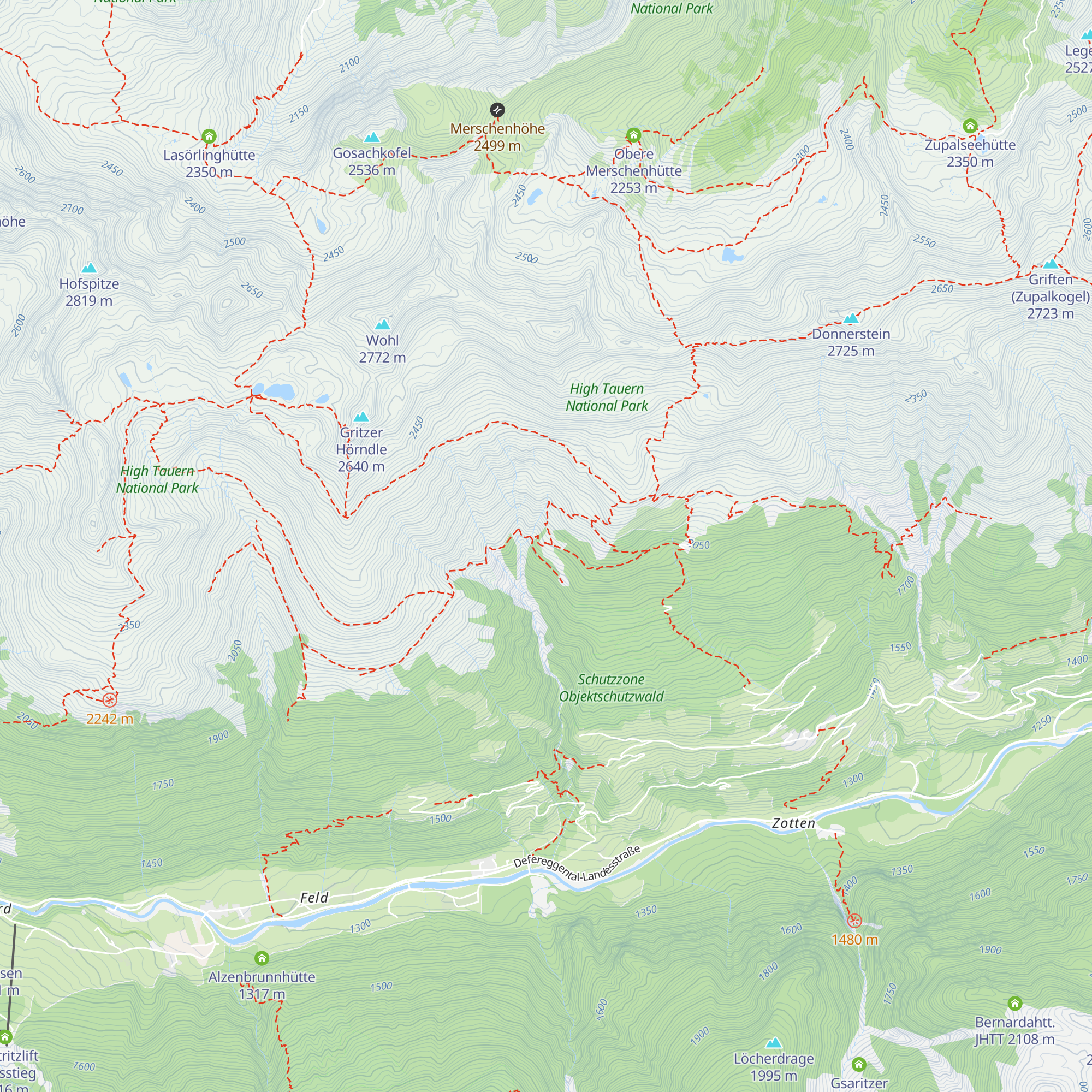 Gritzer Alm map