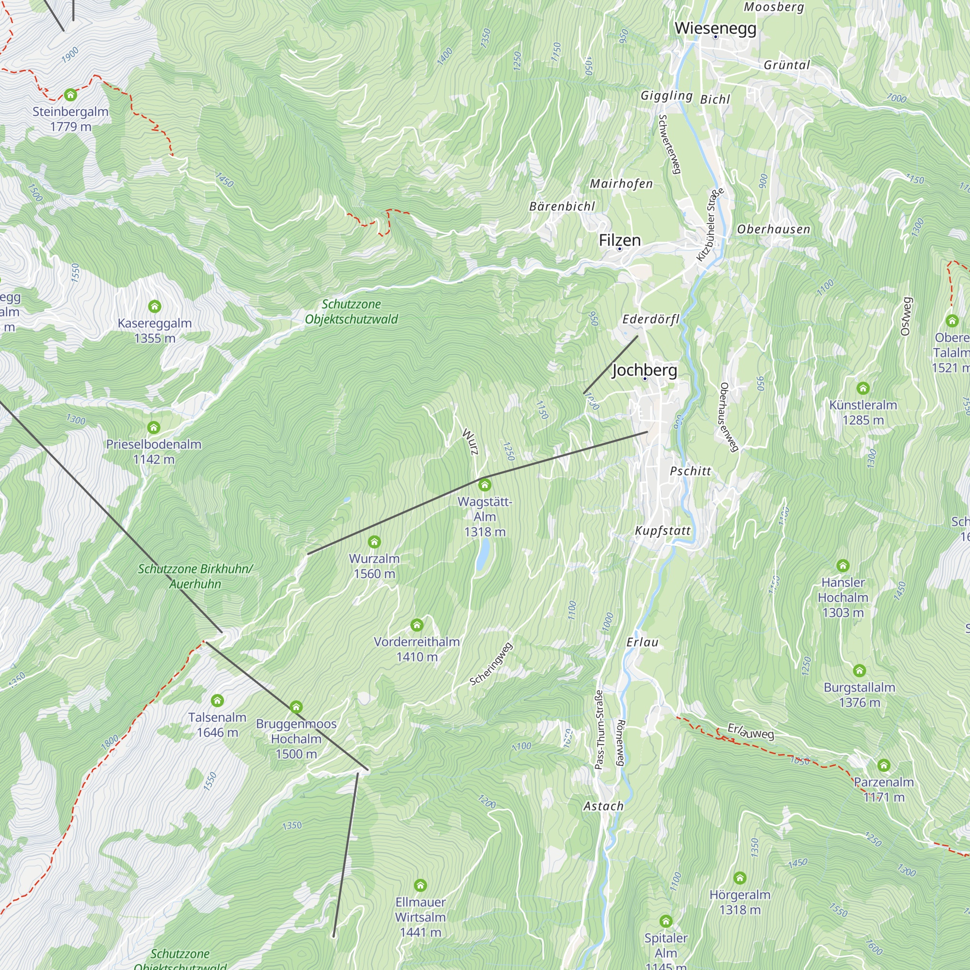 Wagstätt-Alm map