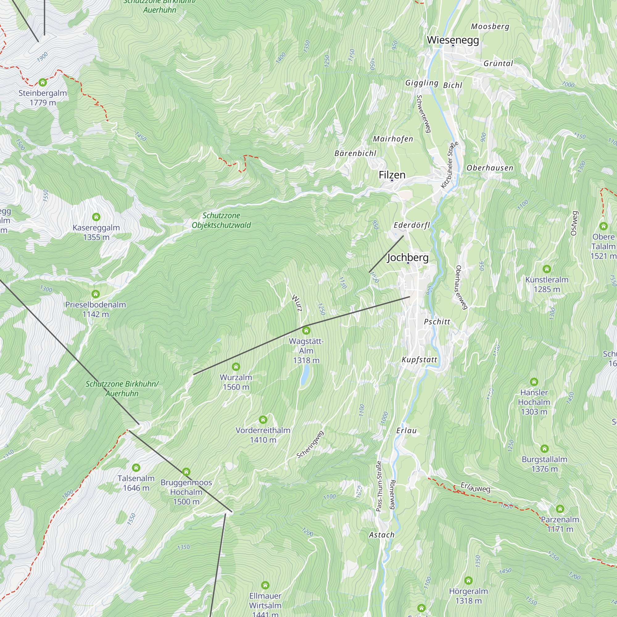 Wagstättenalm map