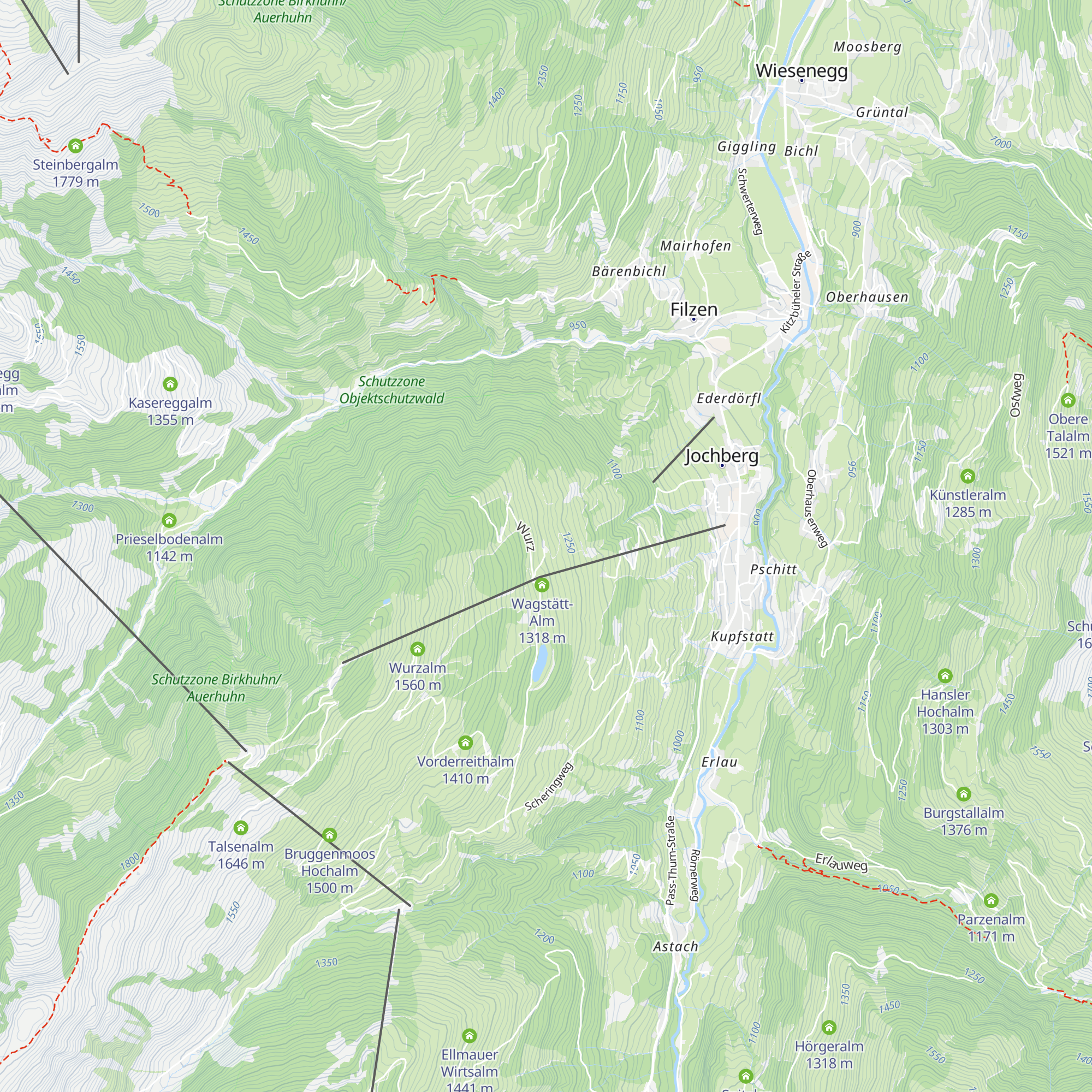 Wagstättenalm map