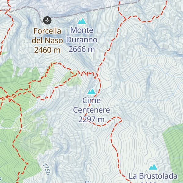 Map of Cime Centenere