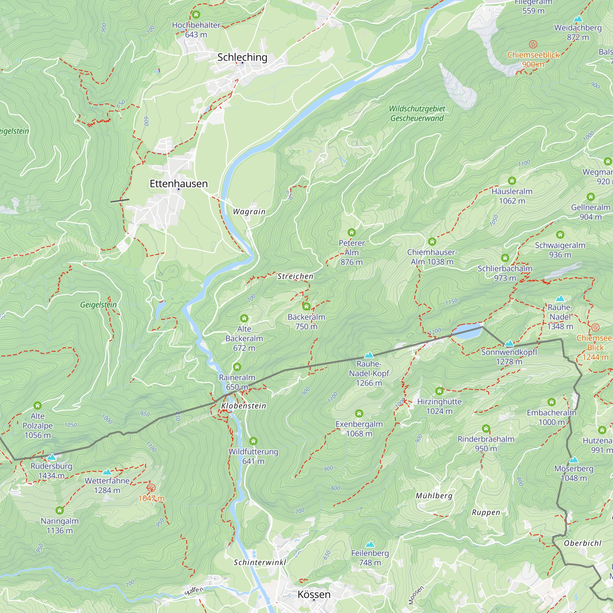 Bäckeralm map