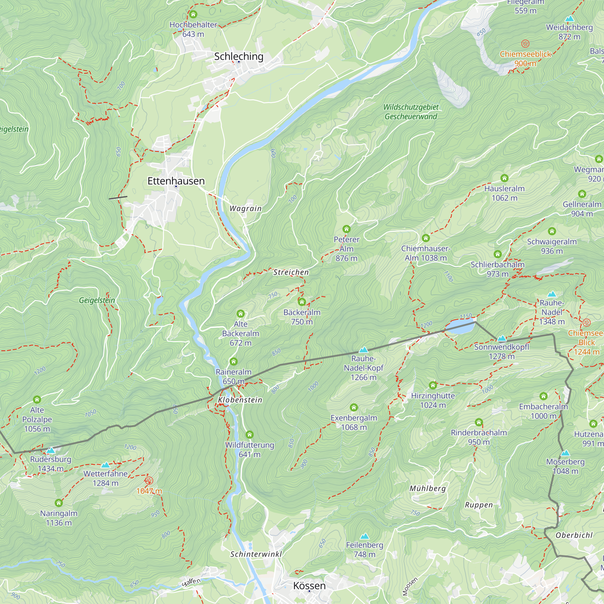 Bäckeralm map