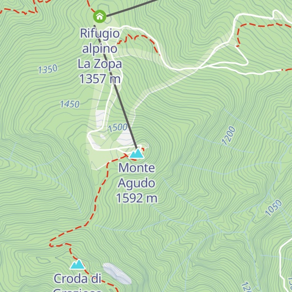 Map of Rifugio Monte Agudo