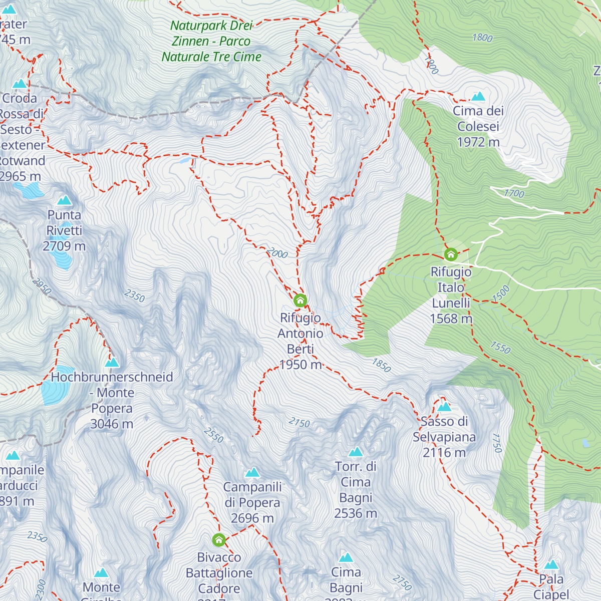 Rifugio Antonio Berti map