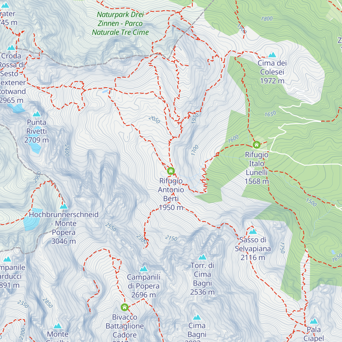 Rifugio Antonio Berti map