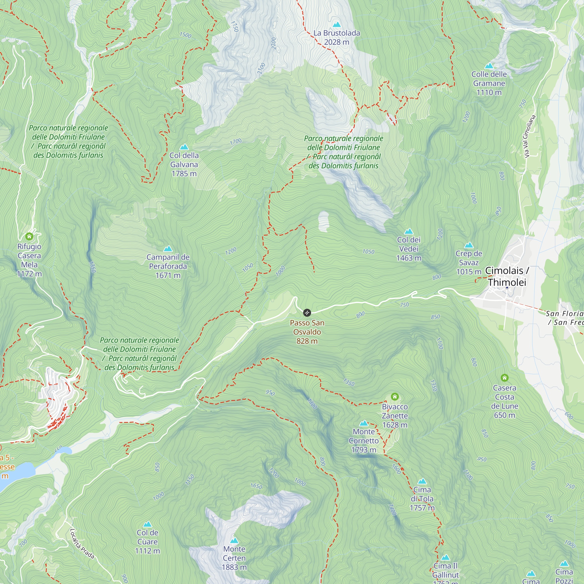 Casa Alpina Mons. Paulini map