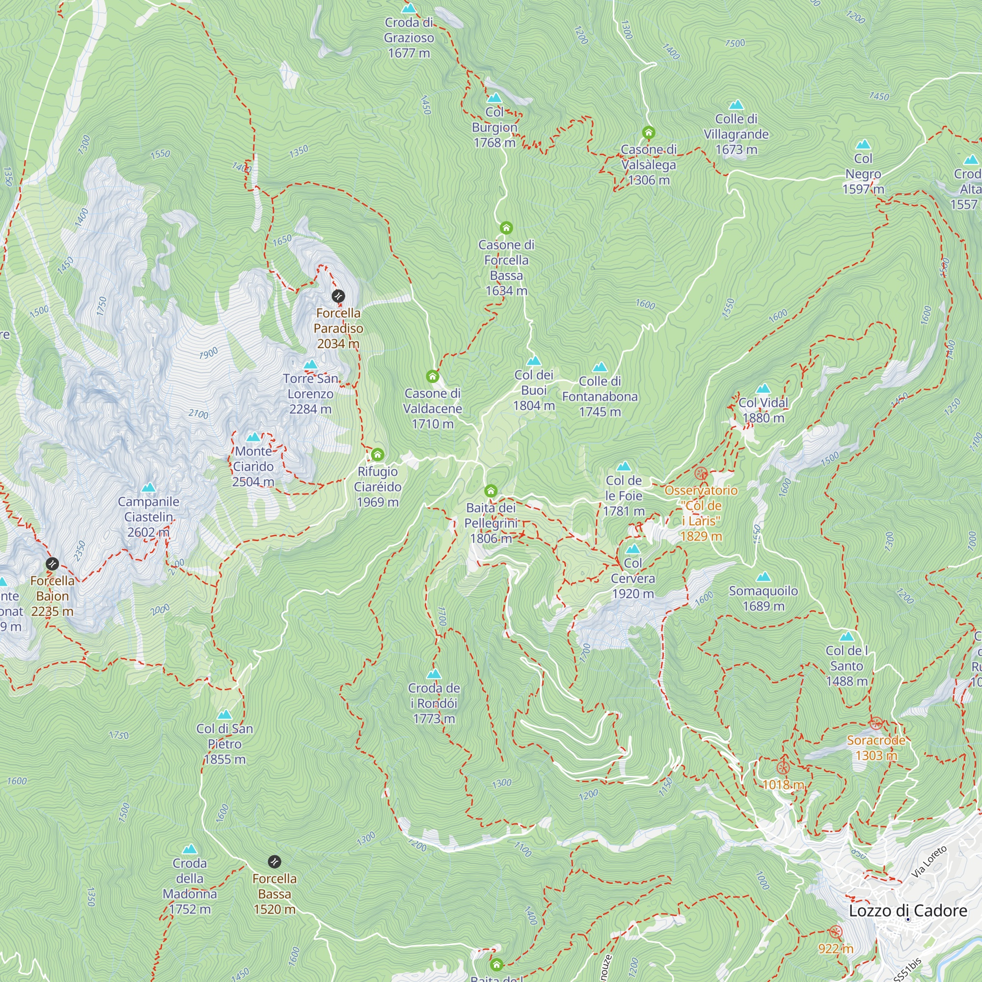 Baita dei Pellegrini map