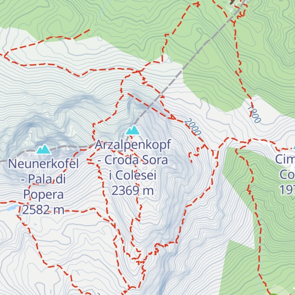 Map of Campanile Colesei - Arzalpenturm