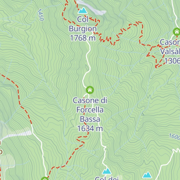 Map of Casone di Forcella Bassa
