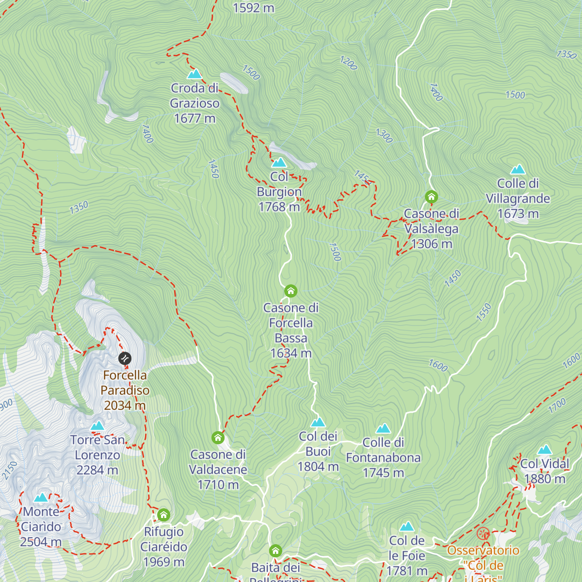 Casone di Forcella Bassa map