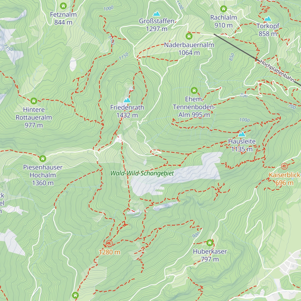 Hochplattenalm map