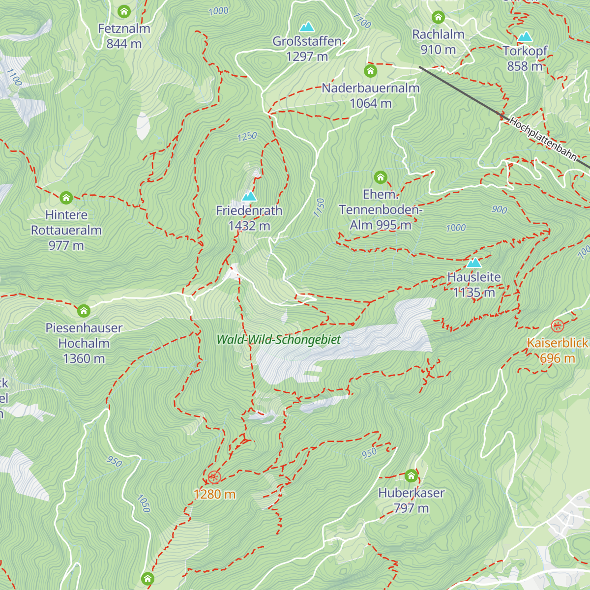 Hochplattenalm map