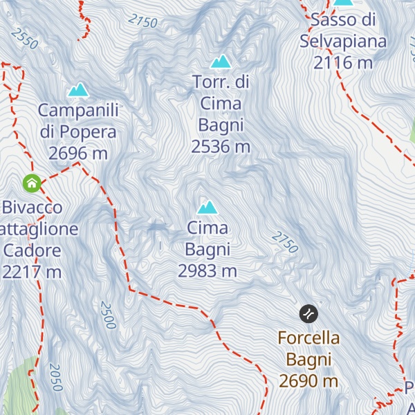 Map of Cima Bagni