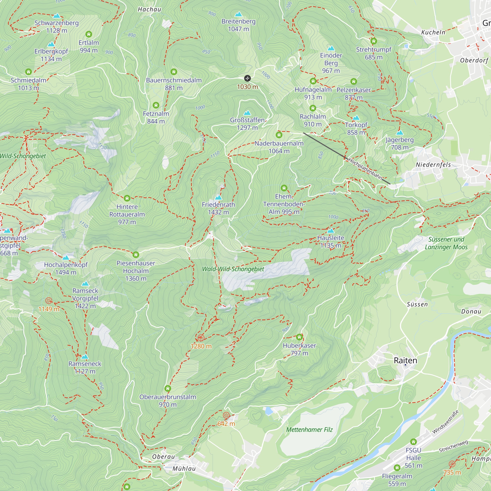Plattenalm Diensthütte map