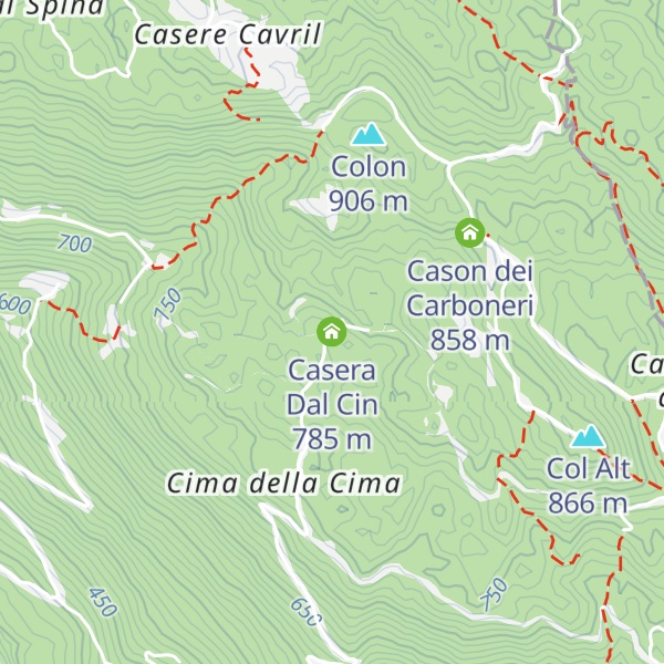 Map of Casera Dal Cin