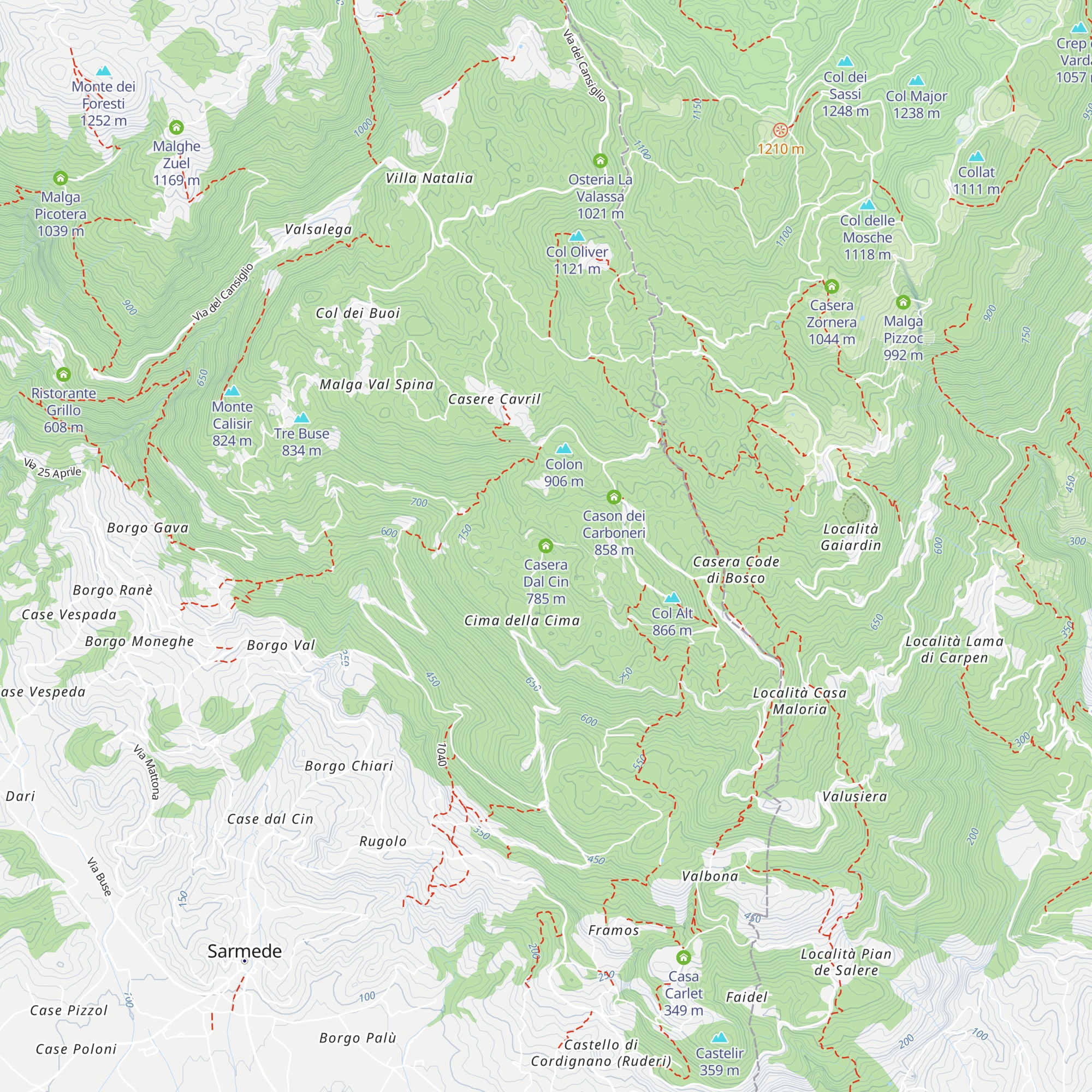 Casera Dal Cin map