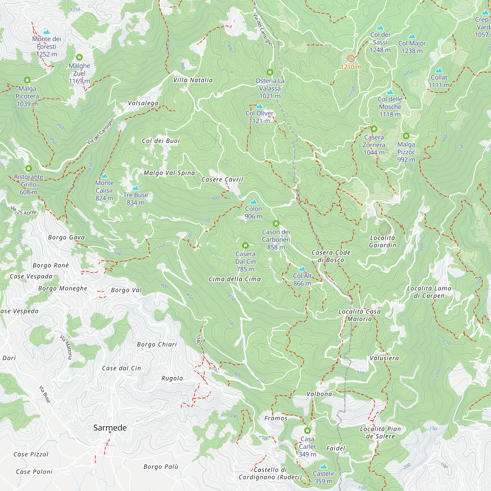 Casera Dal Cin map