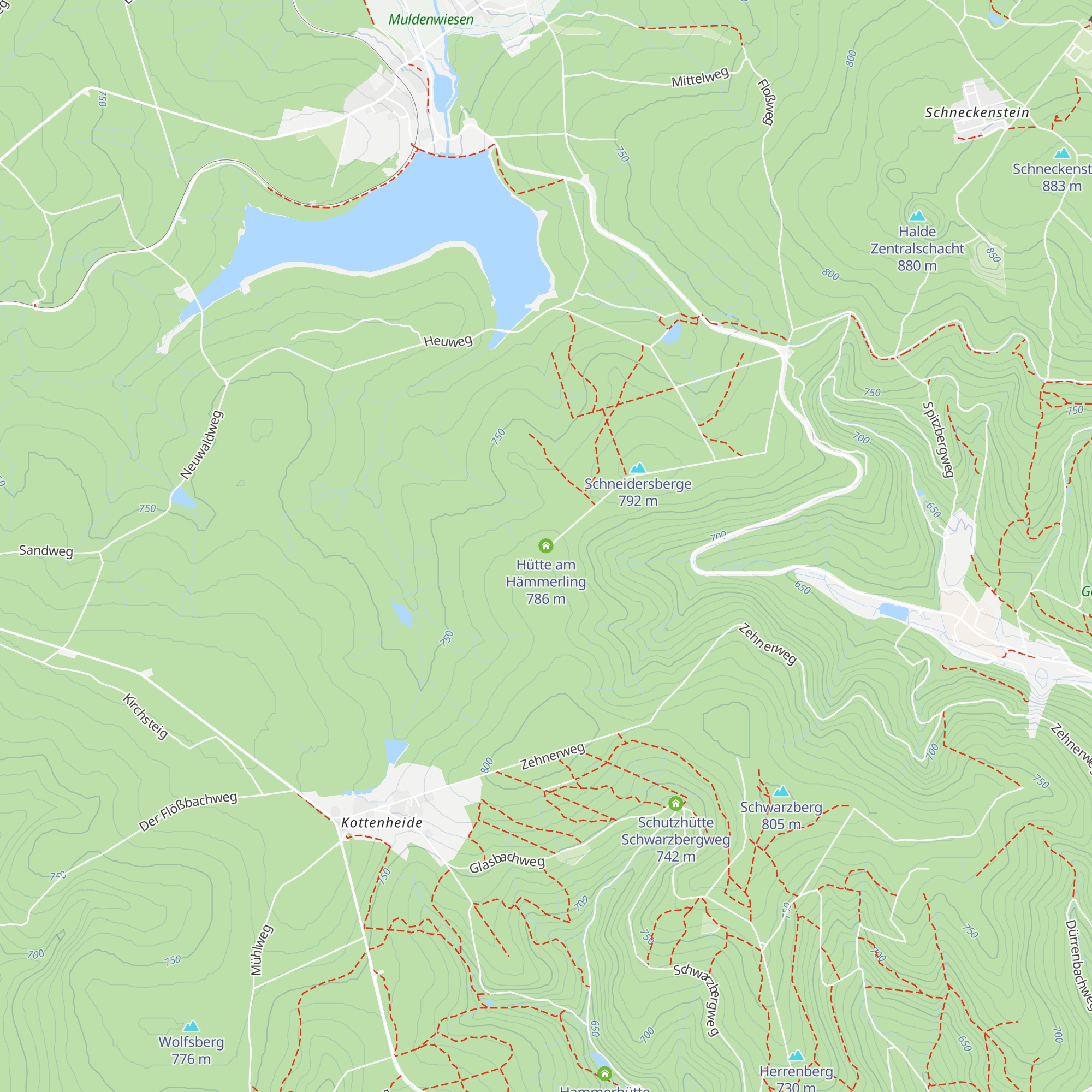 Hütte am Hämmerling map