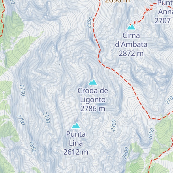 Map of Monte Rosa