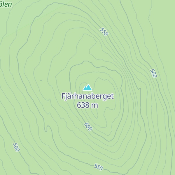 Map of Fjärhanaberget