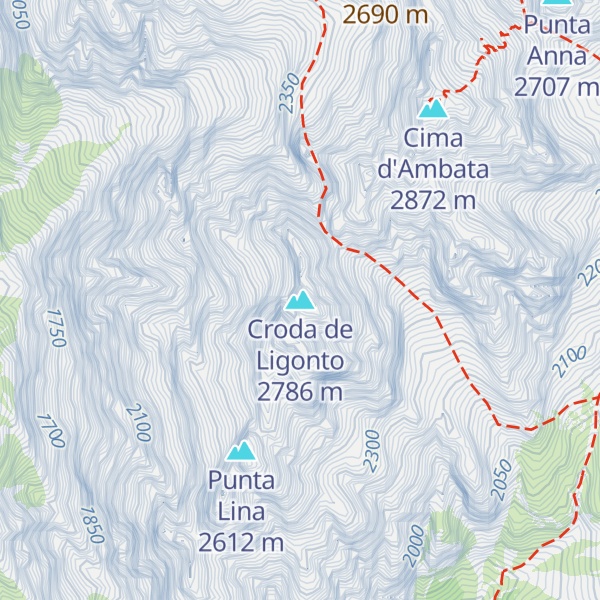 Map of Croda de Ligonto