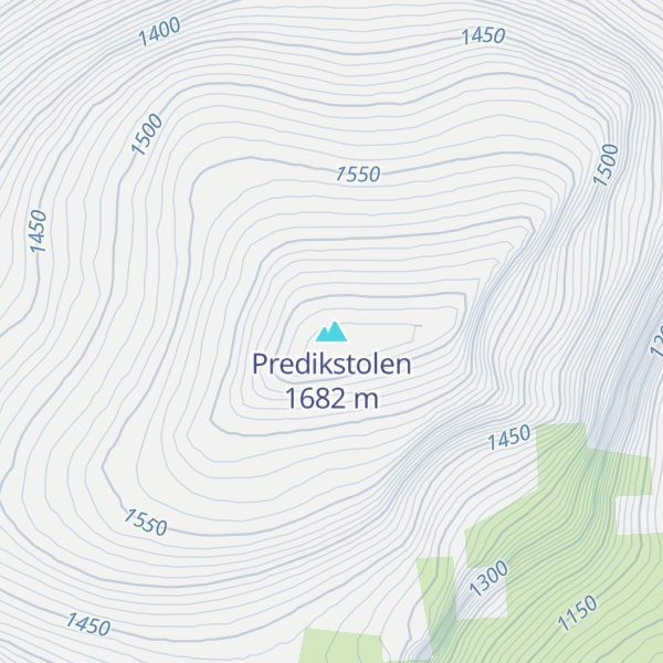 Map of Predikstolen