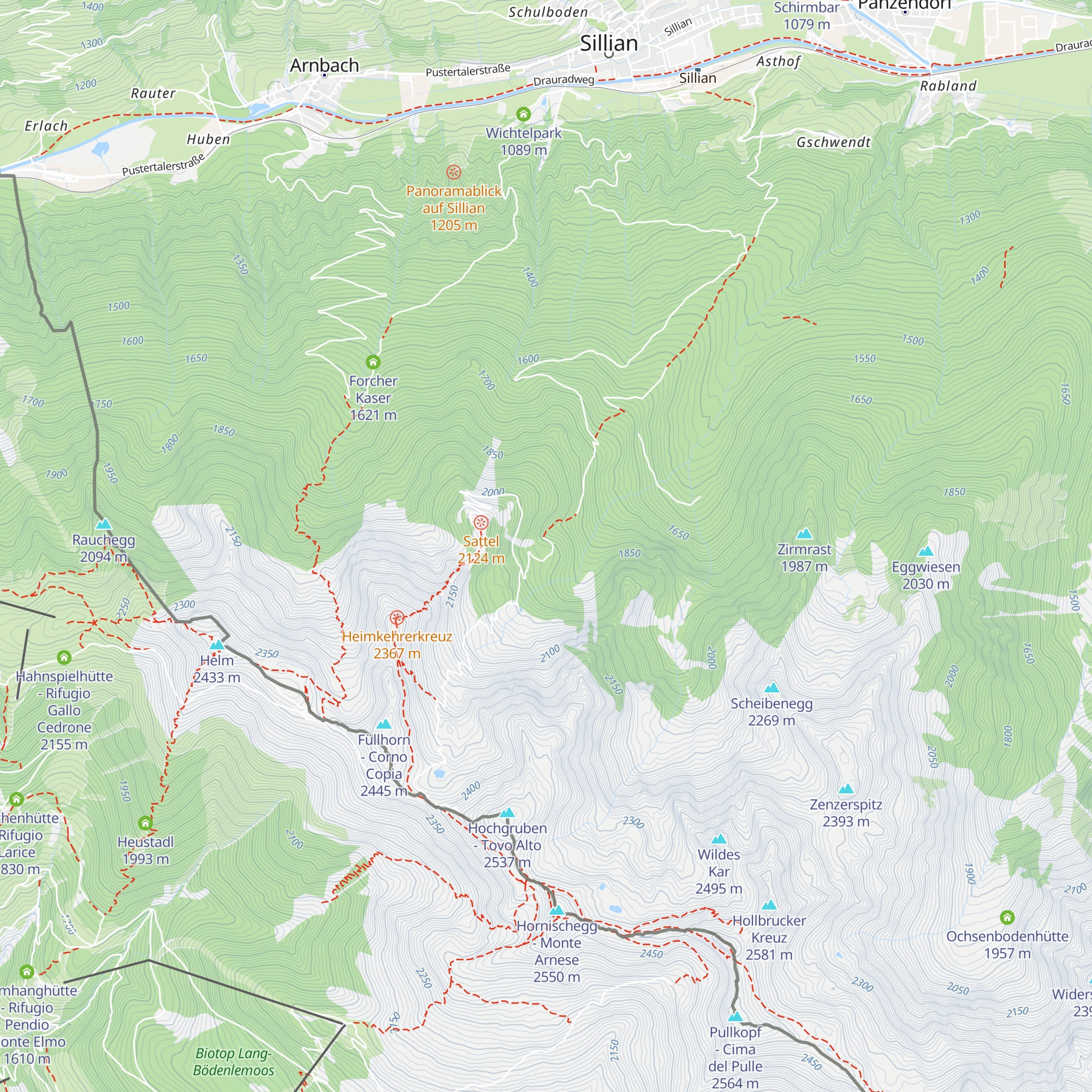 Leckfeldalm map