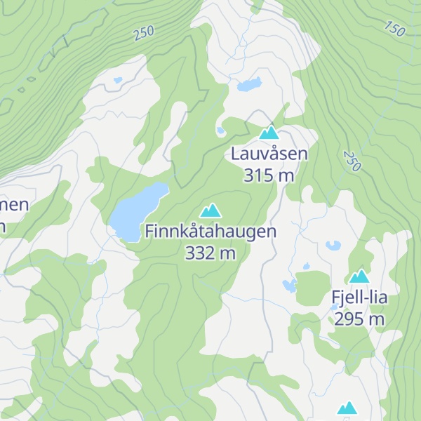 Map of Finnkåtahaugen