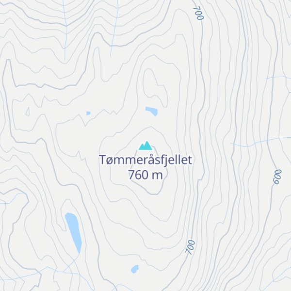Map of Tømmeråsfjellet